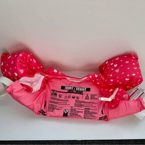 BlueMars Pink Unicorn Swim Vest. U.S Coast Guard Approved Toddler Swim Vest - Picture 2 of 7